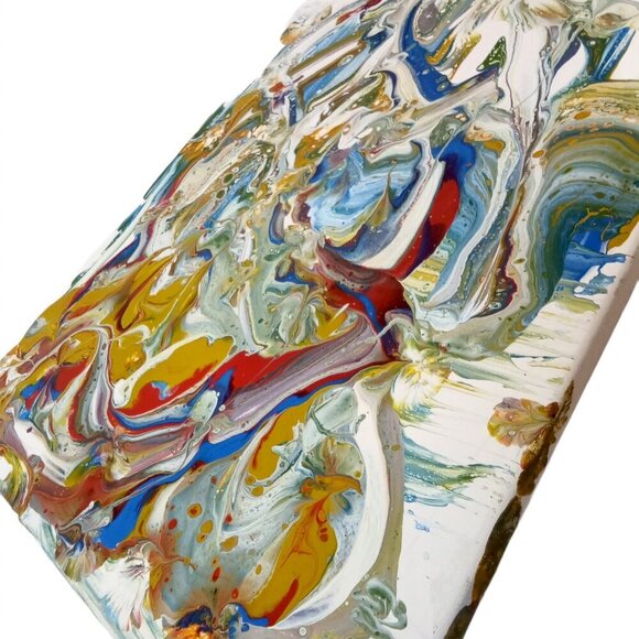 Original Abstract Acrylic Painting Title Tourist Map - Picture 4 of 9